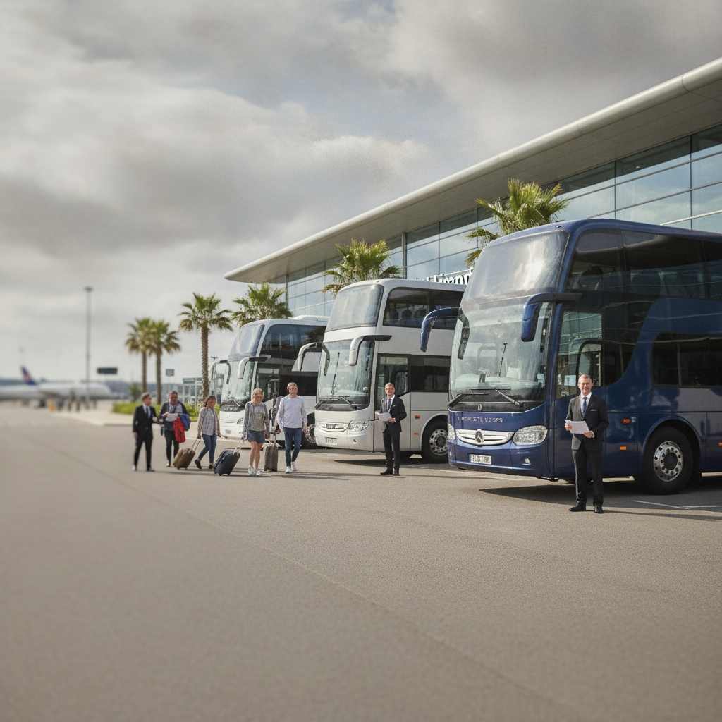 Meet & Greet at Manchester — executive coach meeting a group at Manchester Airport
